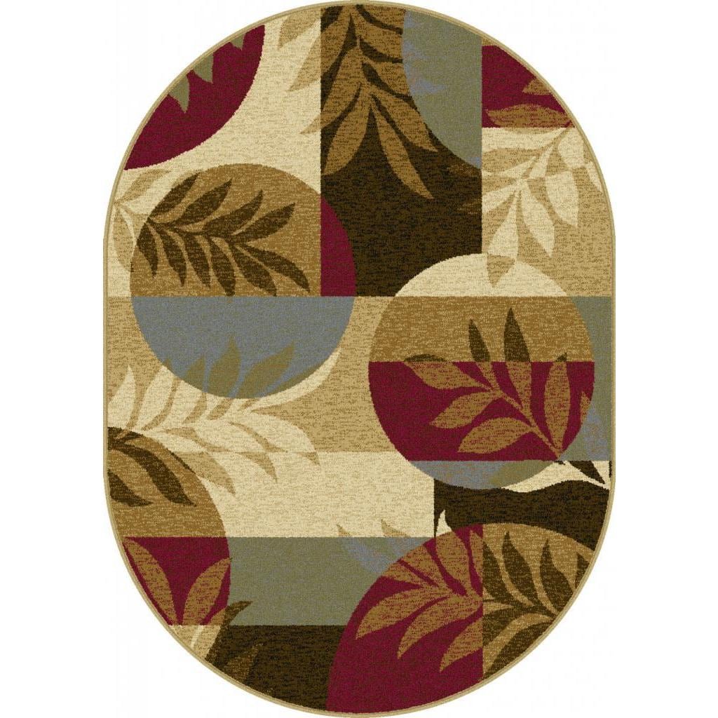 Lagoon Multi Oval Contemporary Area Rug