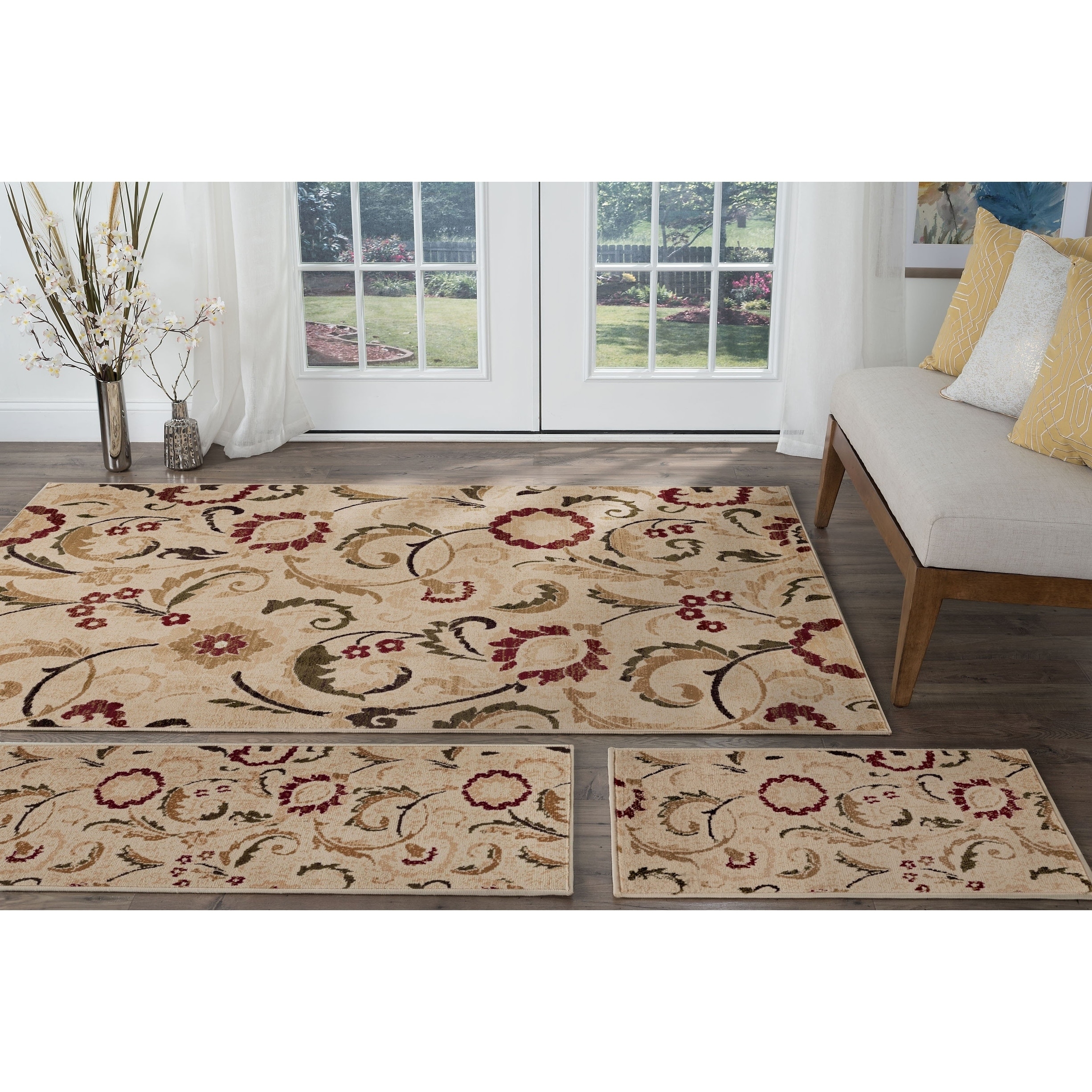 Lagoon Ivory Transitional Area Rug Set