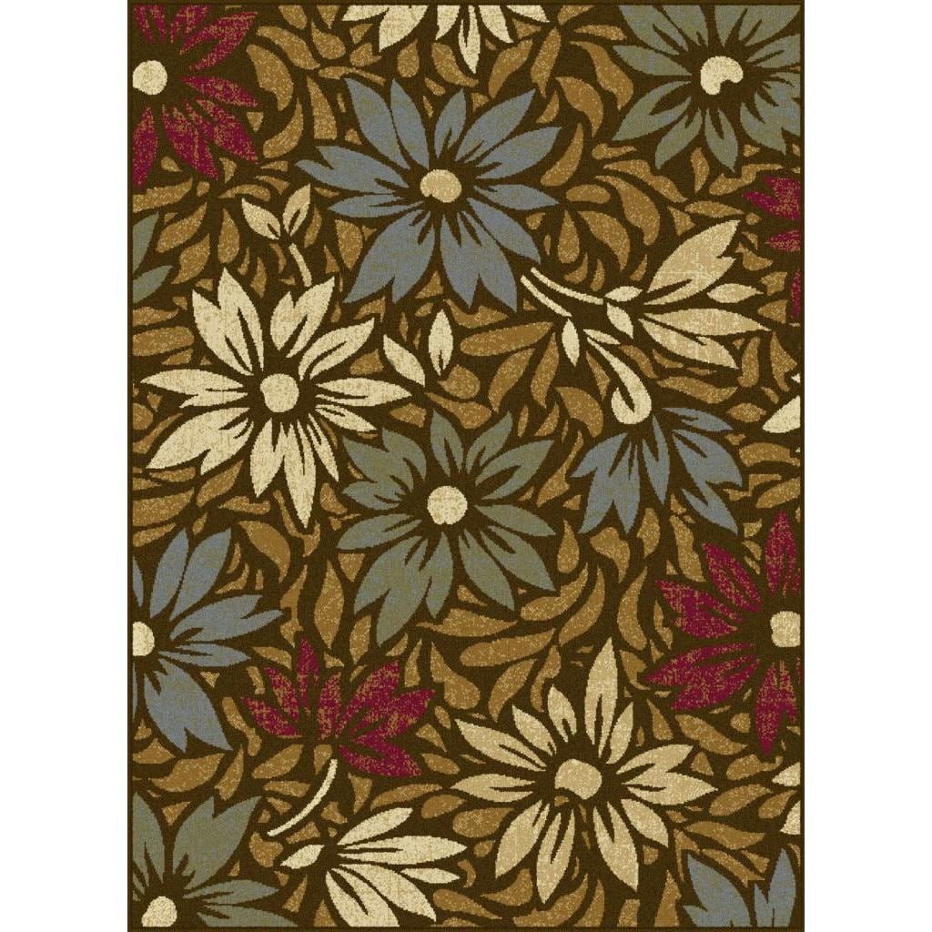 Lagoon Brown Contemporary Area Rug (76 X 910)