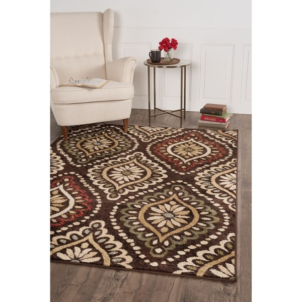 Alise Lagoon Brown Transitional Area Rug