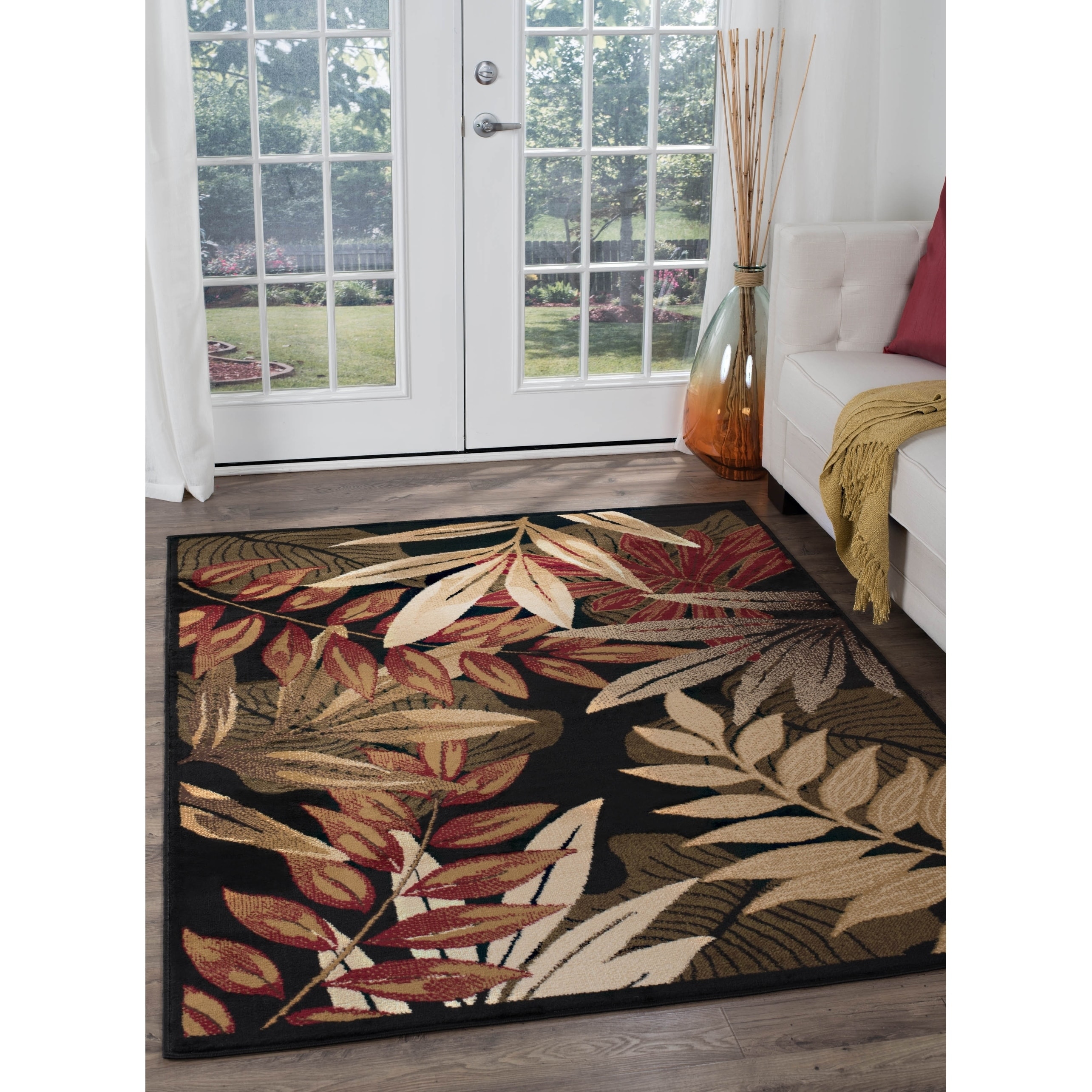 Lagoon Black Transitional Area Rug