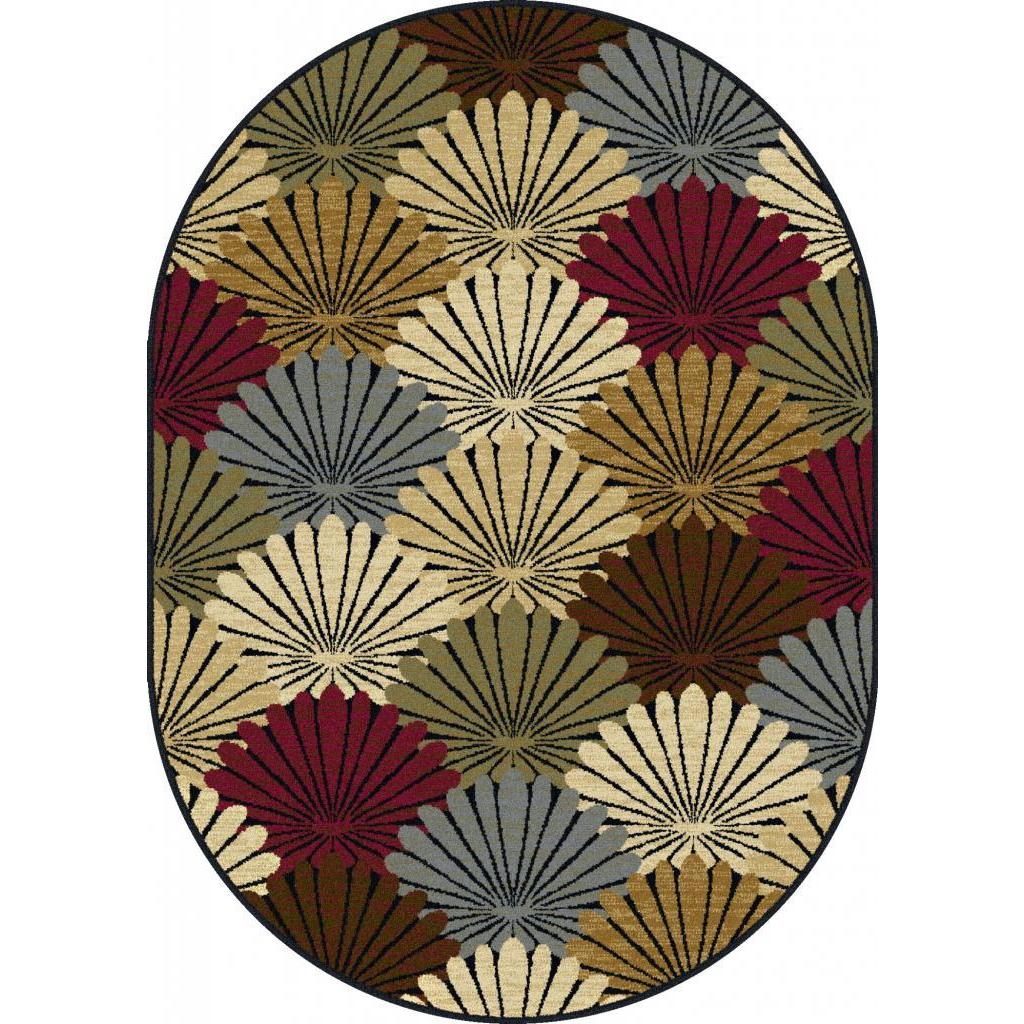 Lagoon Multi Oval Transitional Area Rug