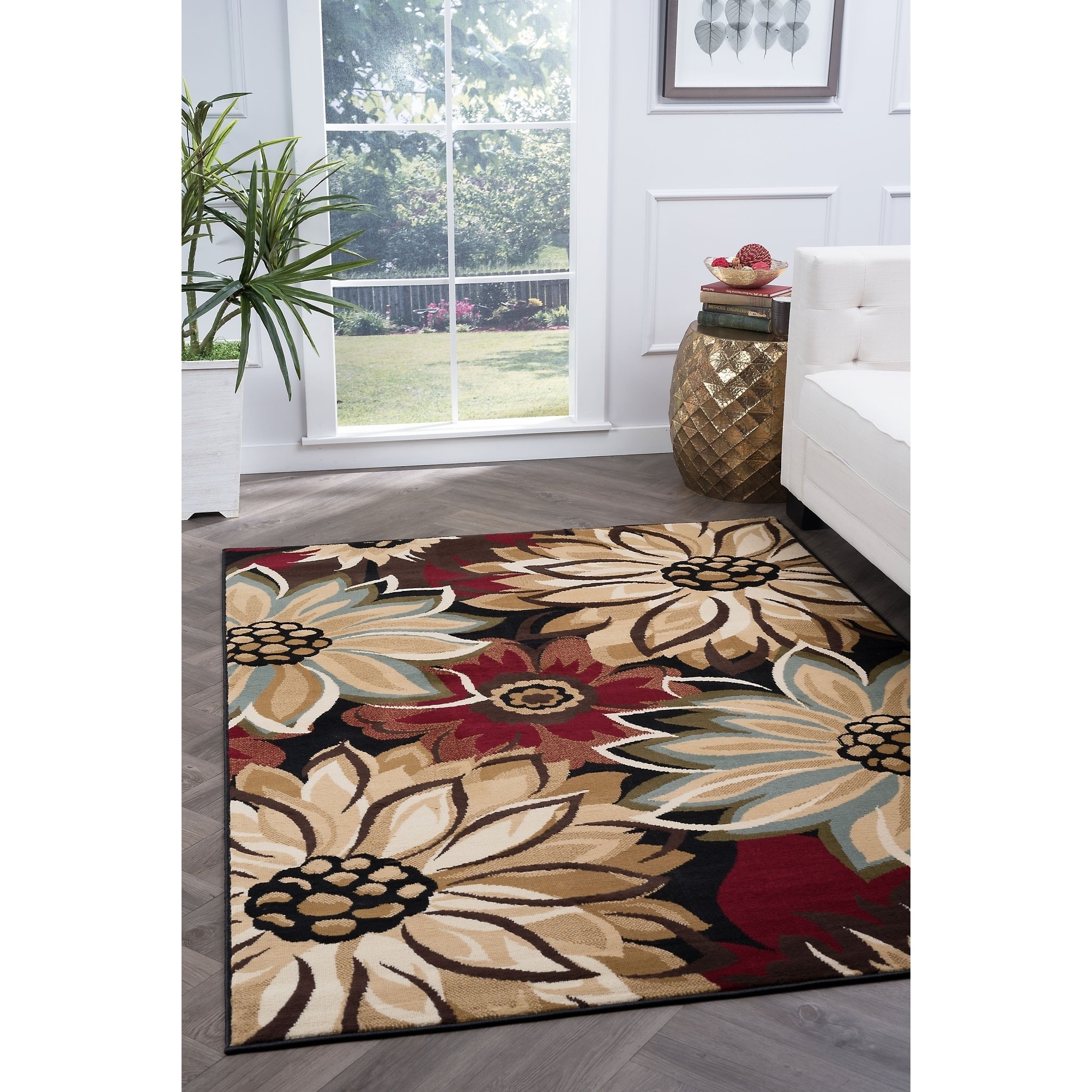 Lagoon Black Transitional Area Rug