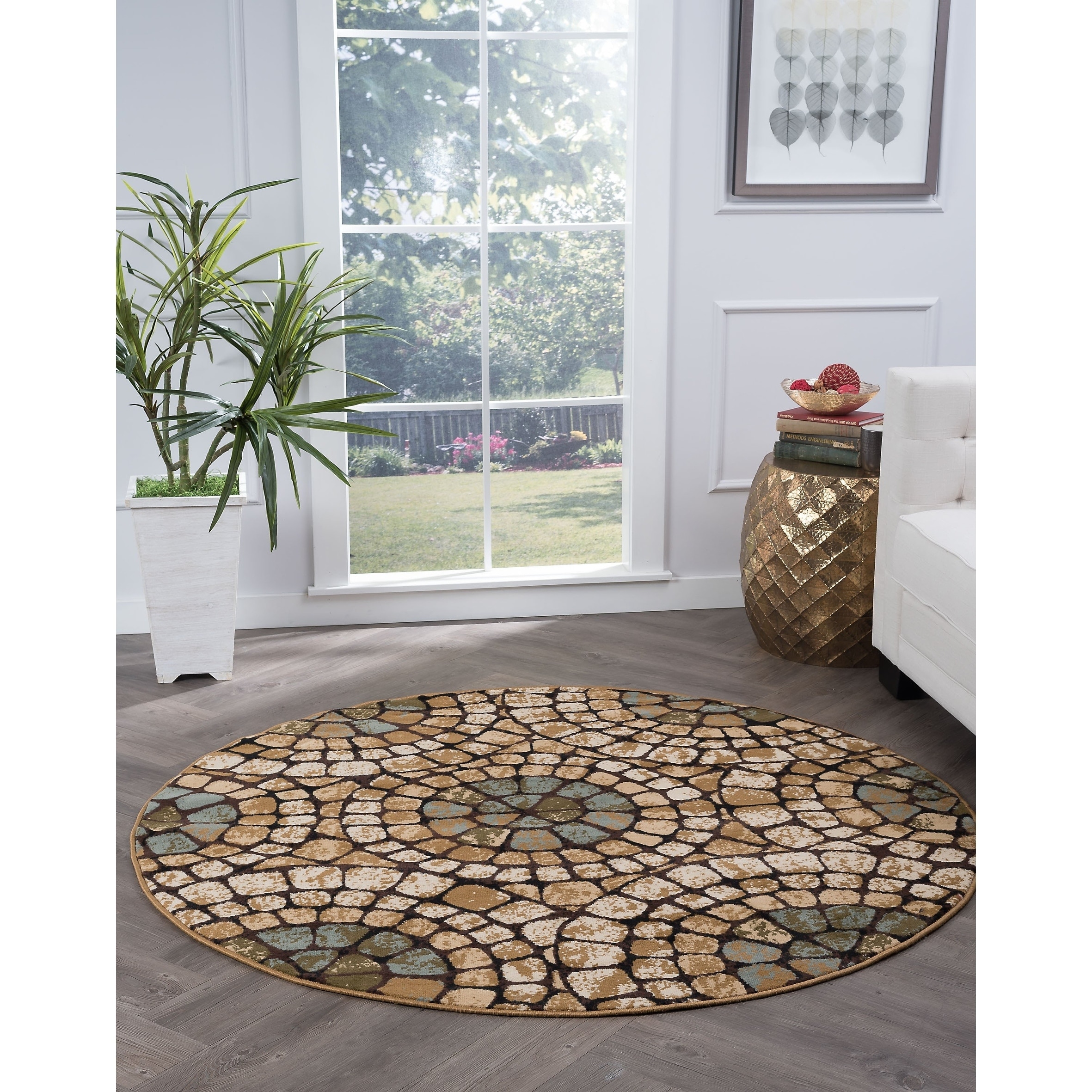 Lagoon Multi Transitional Area Rug (710 Round)