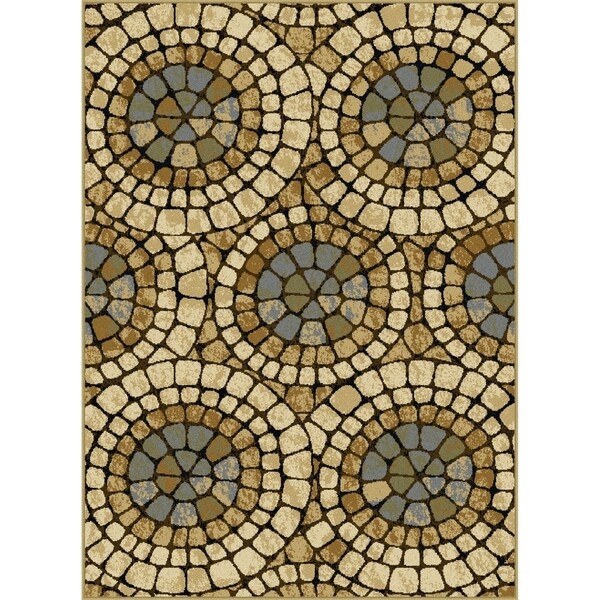 Alise Lagoon Multi Transitional Area Rug - 5' x 7'