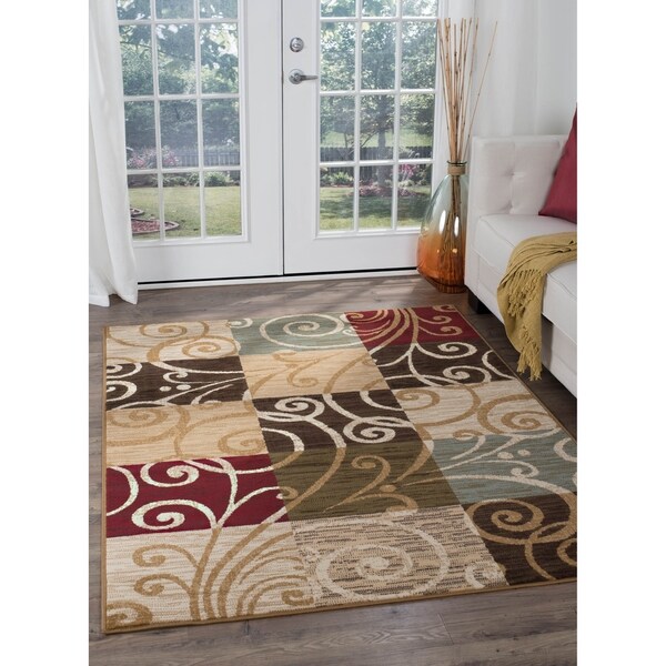Alise Lagoon Multi Transitional Area Rug - 7'6 x 9'10