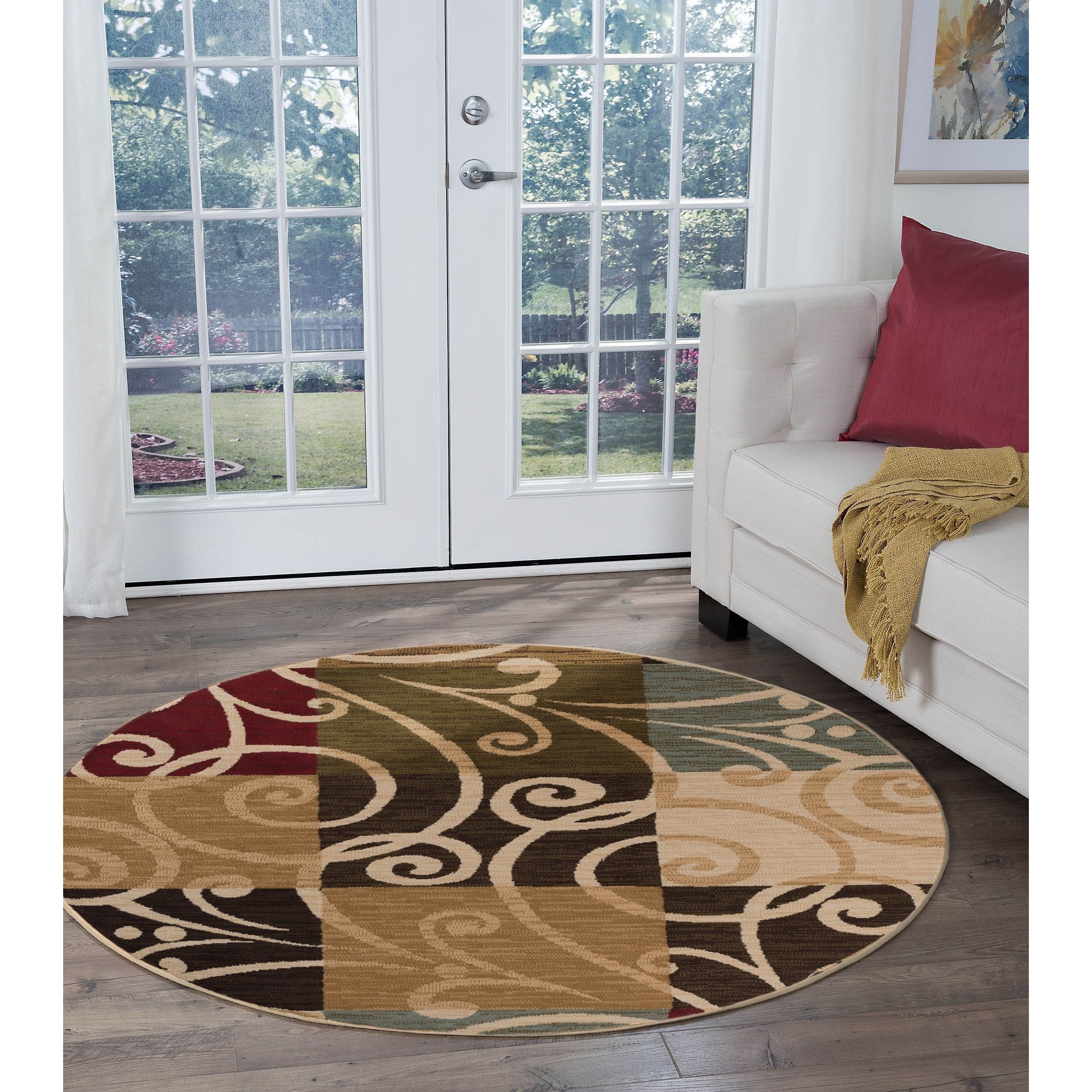 Lagoon Multi Transitional Area Rug (53 Round)