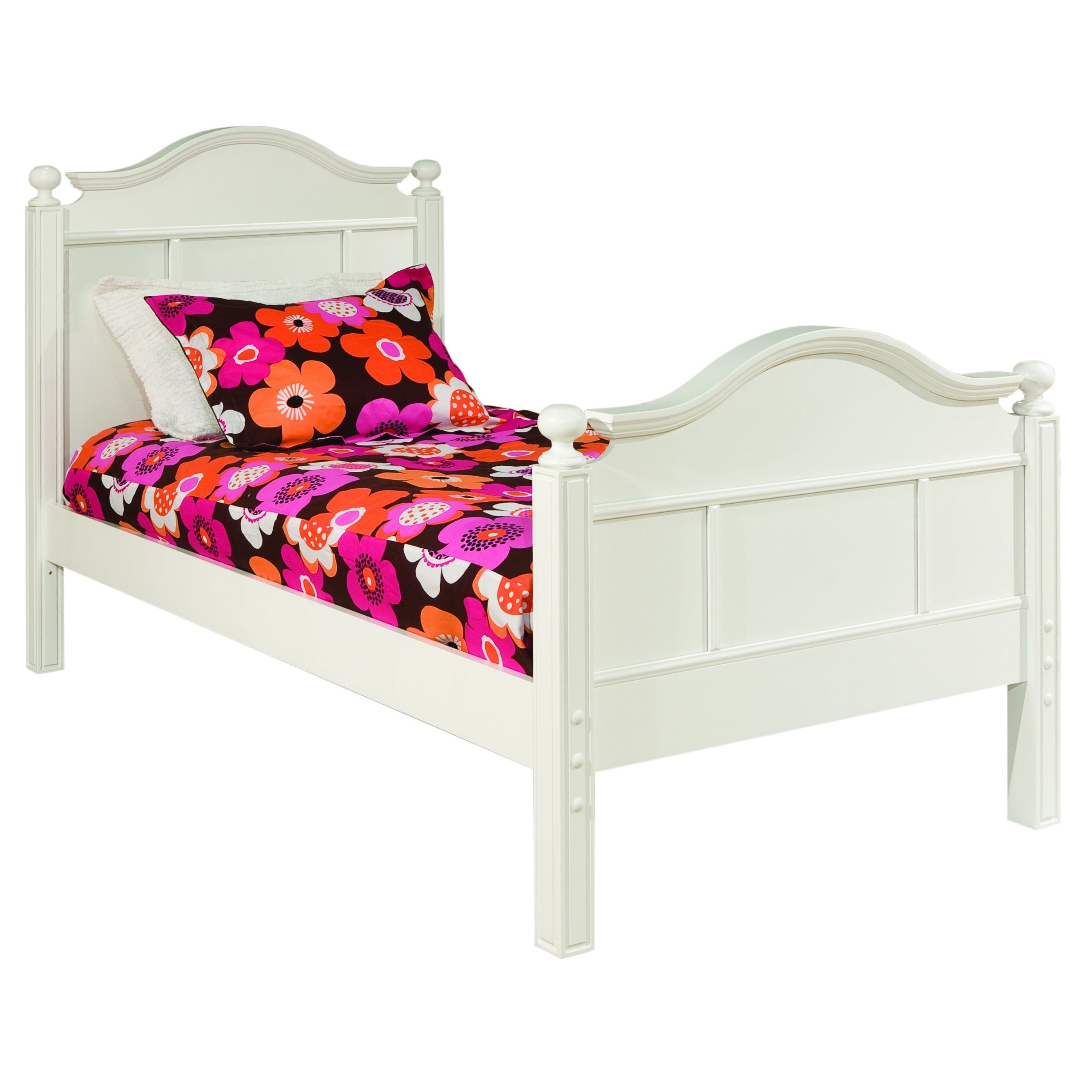 Bolton Furniture Emma Twin Bed Wtih Tall Headboard And Footboard White Size Twin