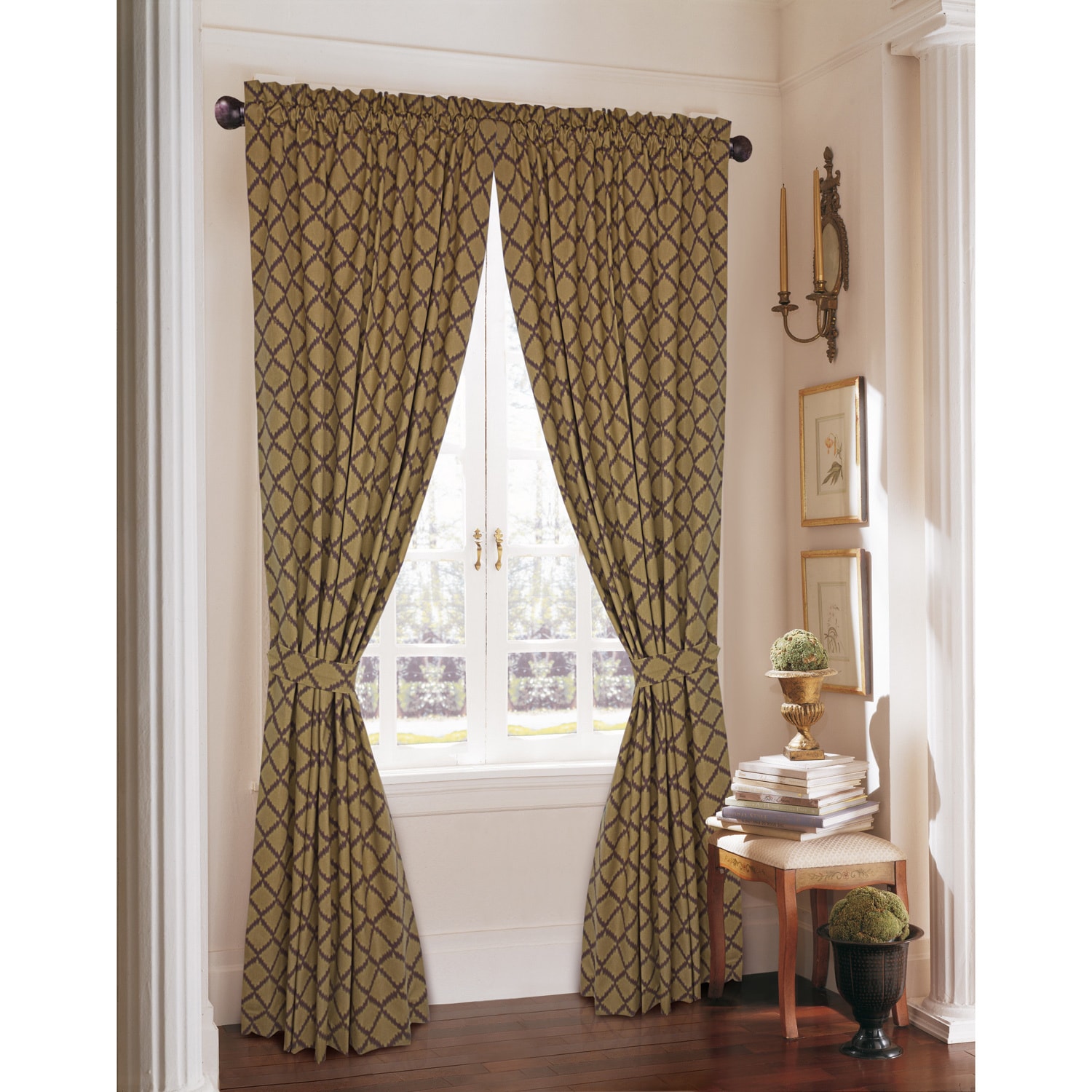 Rose Tree Rose Tree Barclay Trellis 86 inch Curtain Panel Pair Multi Size 48 x 86