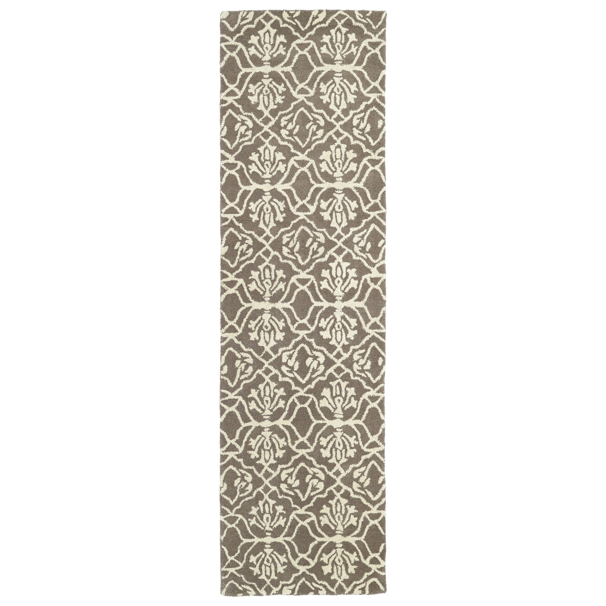 Runway Light Brown/ivory Hand tufted Wool Rug (23 X 8)