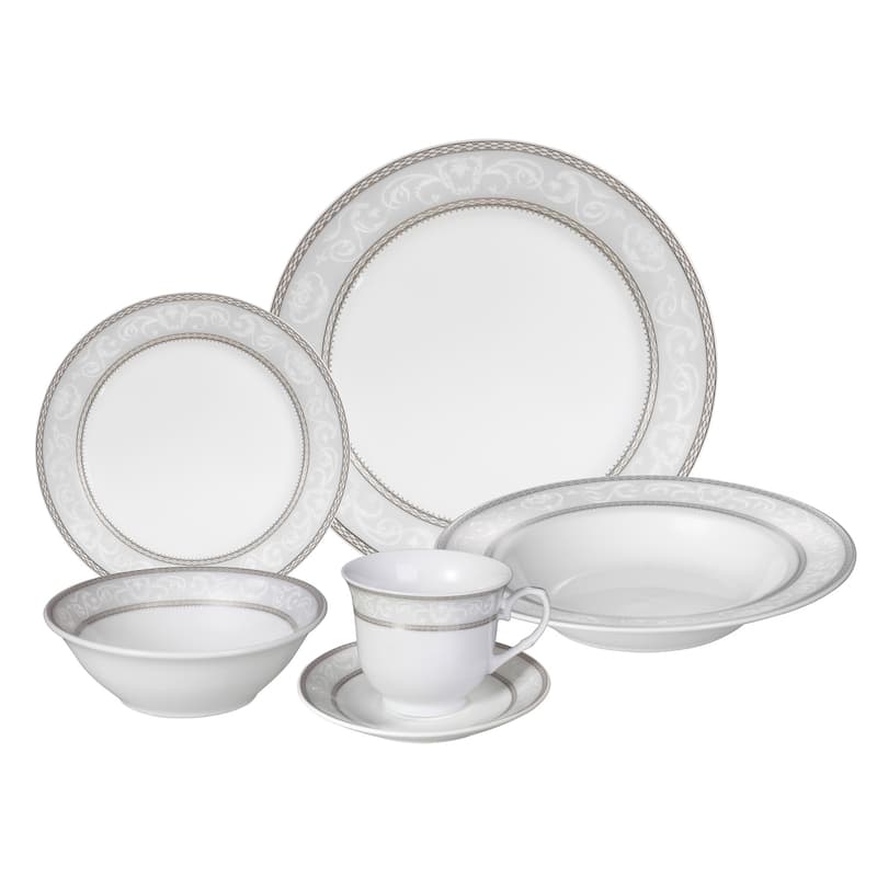 Lorren Home Trends 'Sirena' 24-piece Porcelain Dinnerware Set