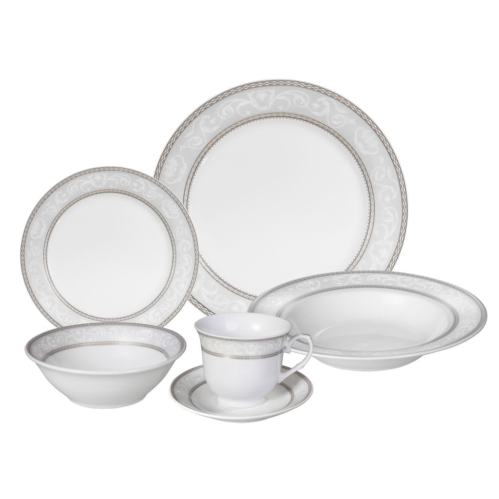 Lorren Home Trends 'Sirena' 24-piece Porcelain Dinnerware Set