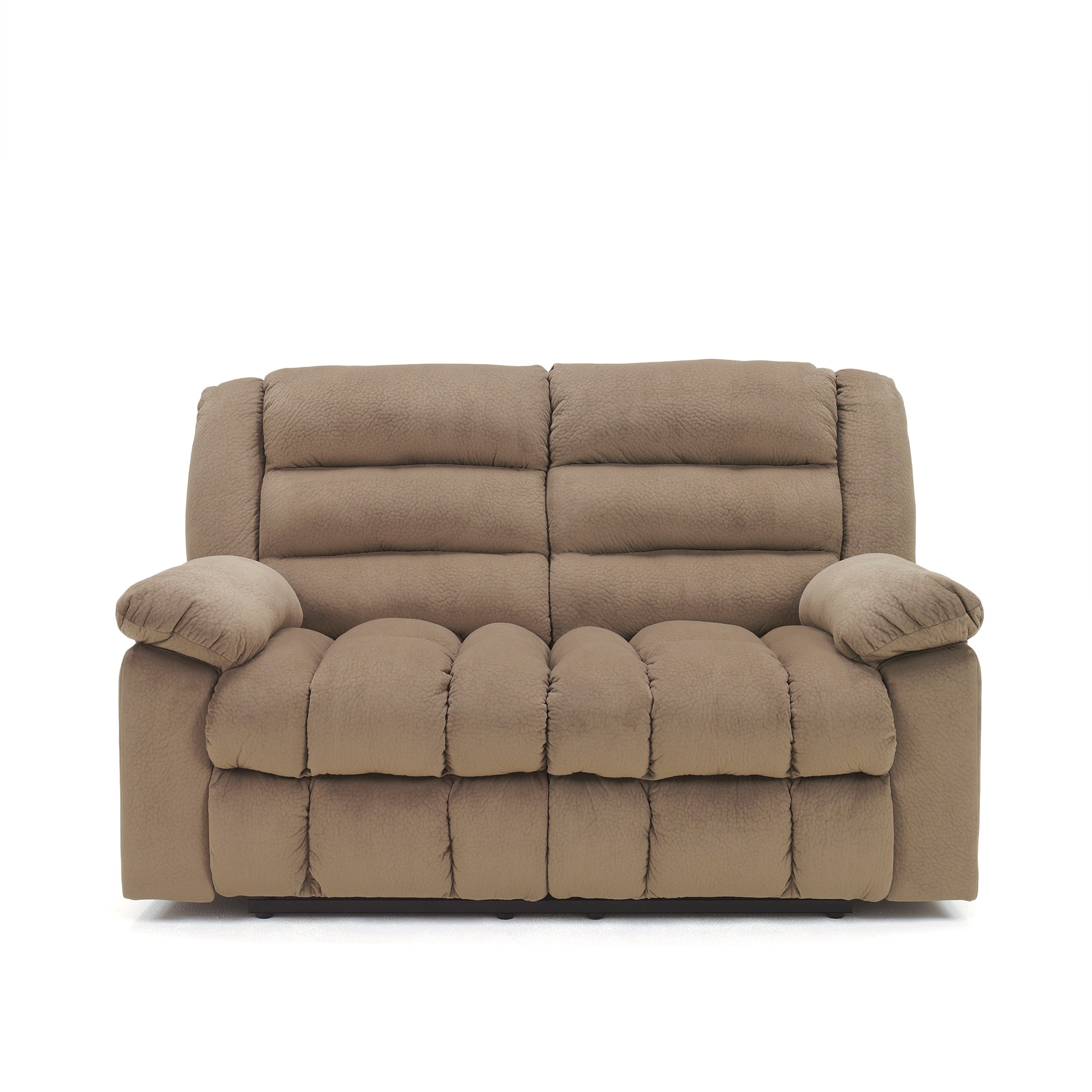 Signature Designs By Ashley Ekron Cocoa Microsuede Reclining Loveseat