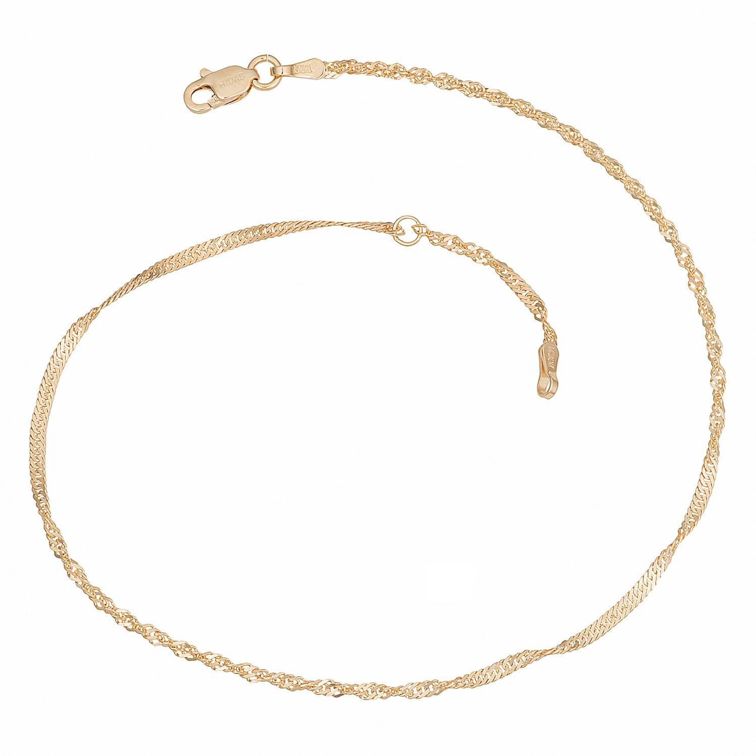 10 inch gold anklet