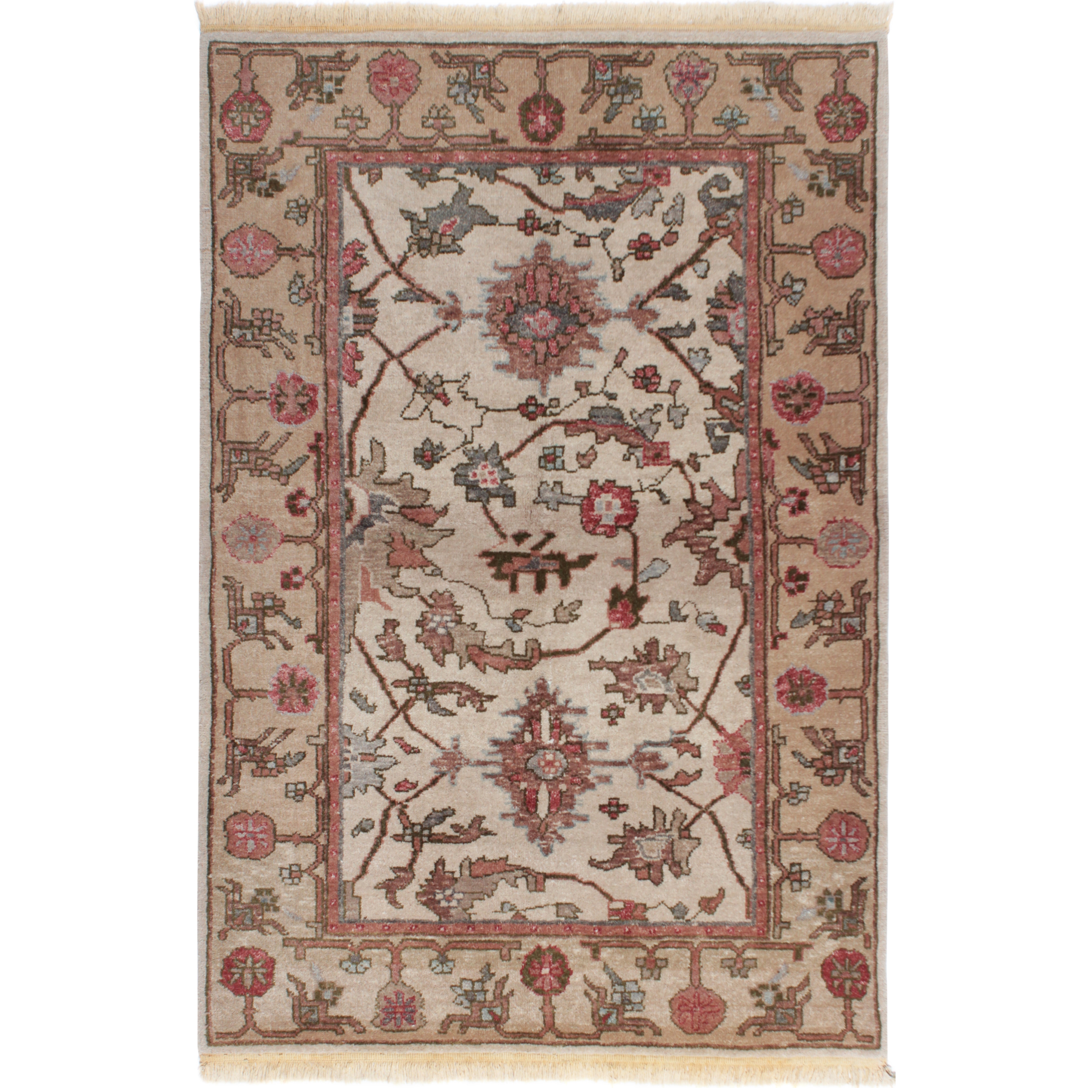 Hand knotted Agra Wool Area Rug (39 X 59)