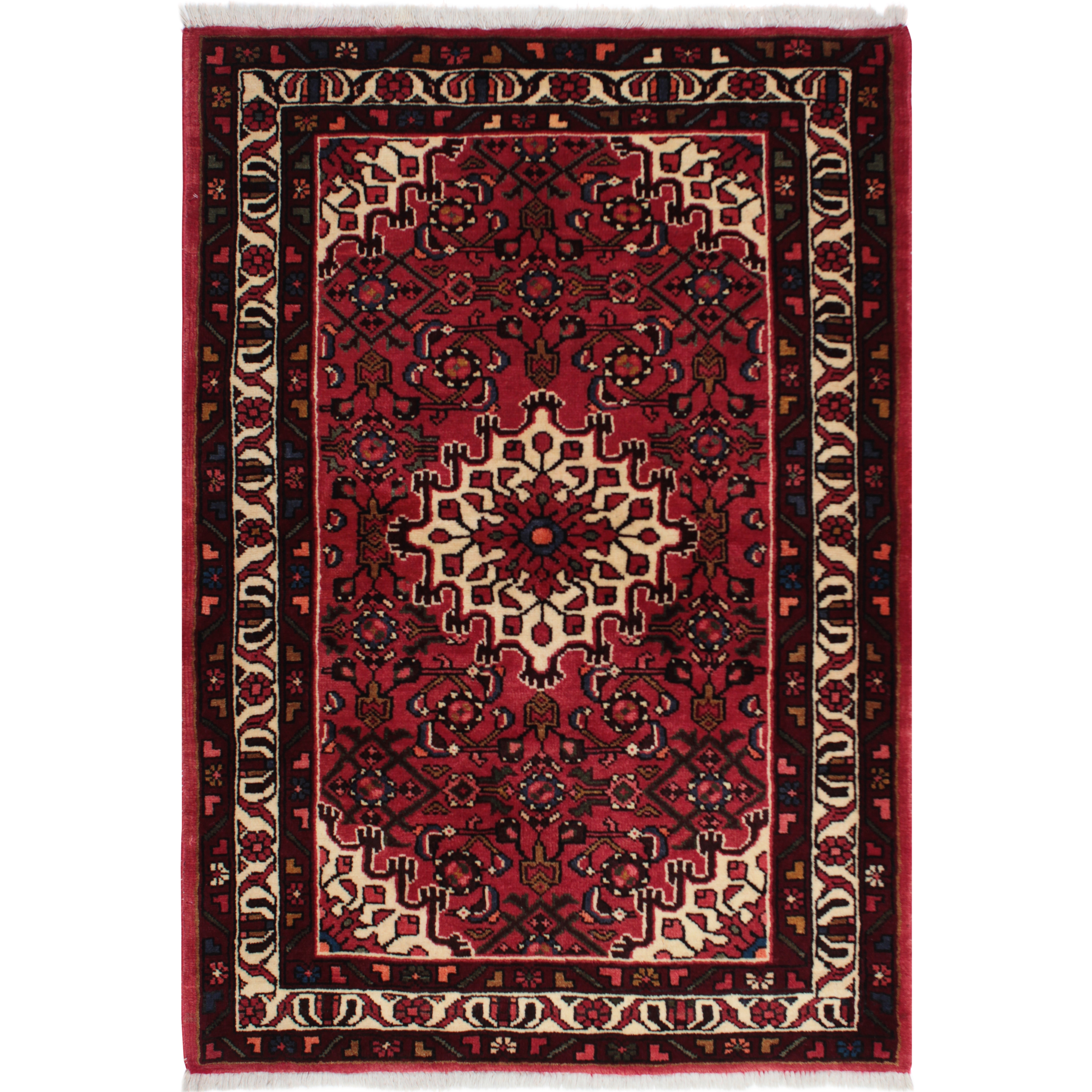 Hand knotted Hosseinabad Wool Area Rug (37 X 51)