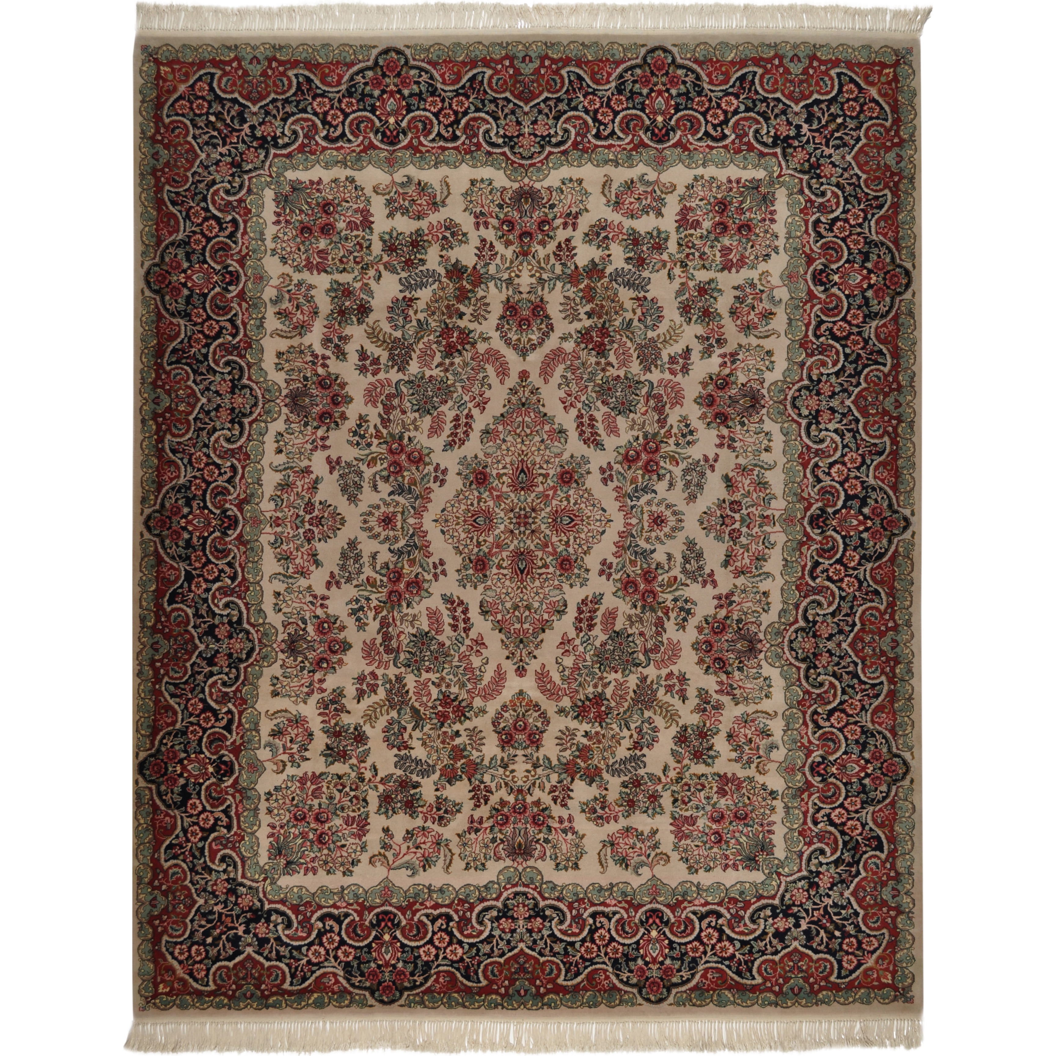 Hand knotted Tabriz Wool/ Silk Area Rug (8 X 10)