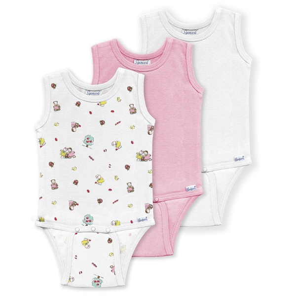 Spencer's Girls' Sleeveless Bodysuit in Pink (Variety Pack) Girls' Bodysuits