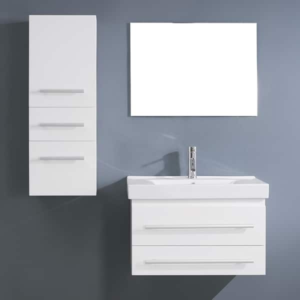 Virtu USA Antonio 29-inch White Single Sink Vanity Set - Bed Bath ...