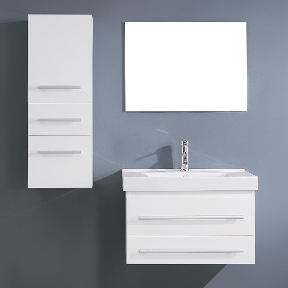 Virtu Virtu Usa Antonio 29 inch White Single Sink Vanity Set White Size Single Vanities