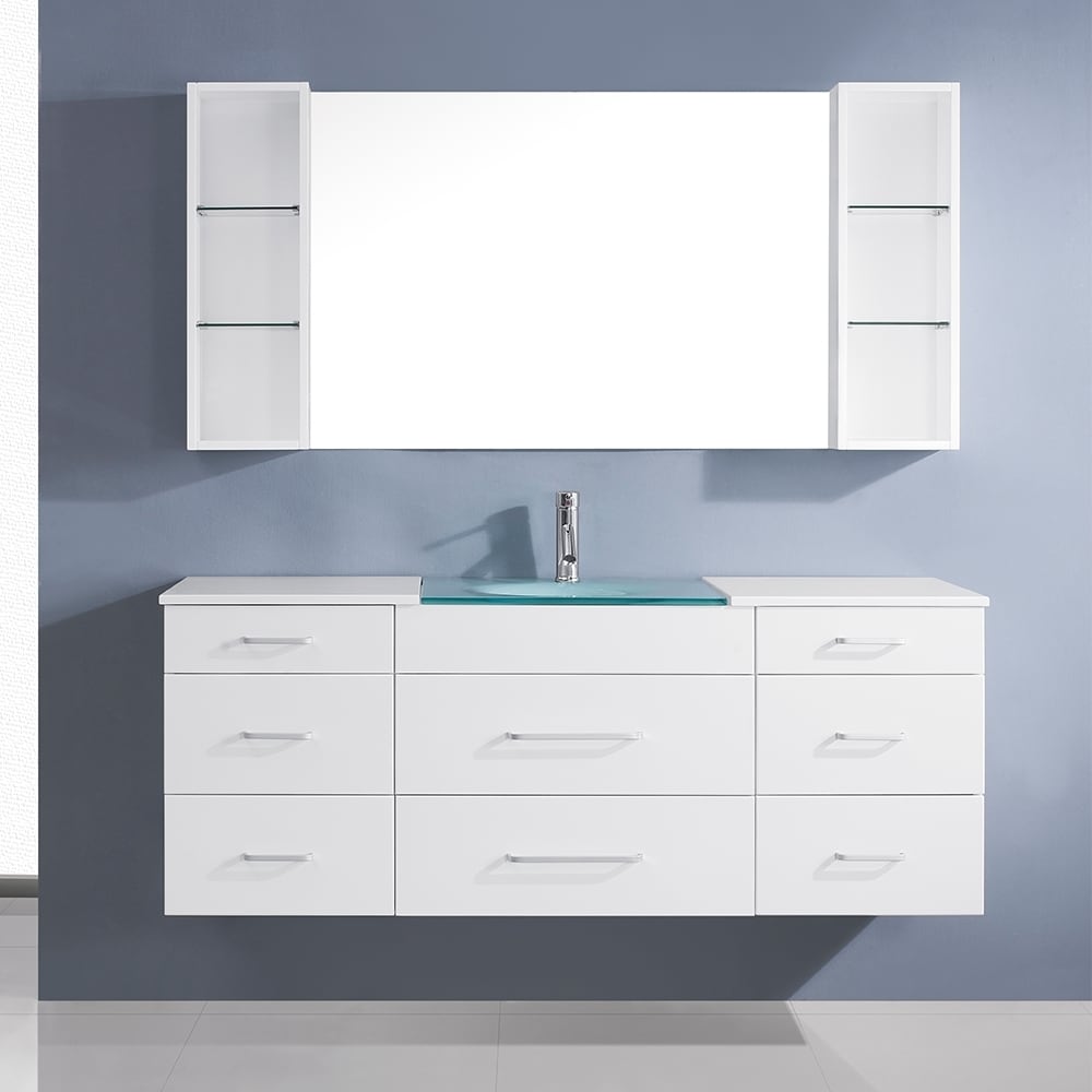 Virtu Virtu Usa Columbo 63 inch White Single Sink Vanity Set White Size Single Vanities