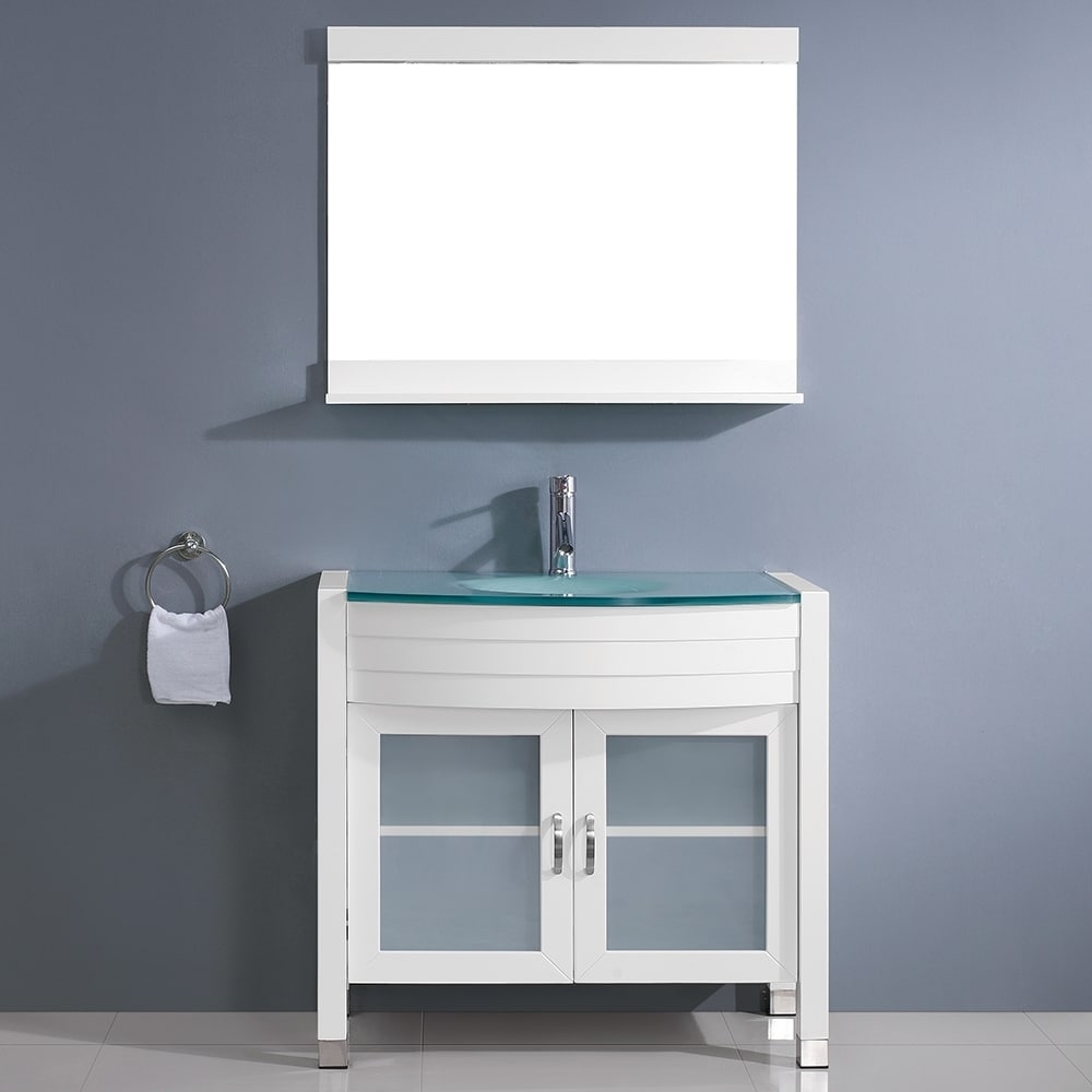 Virtu Virtu Usa Ava 36 inch White Single Sink Vanity Set White Size Single Vanities