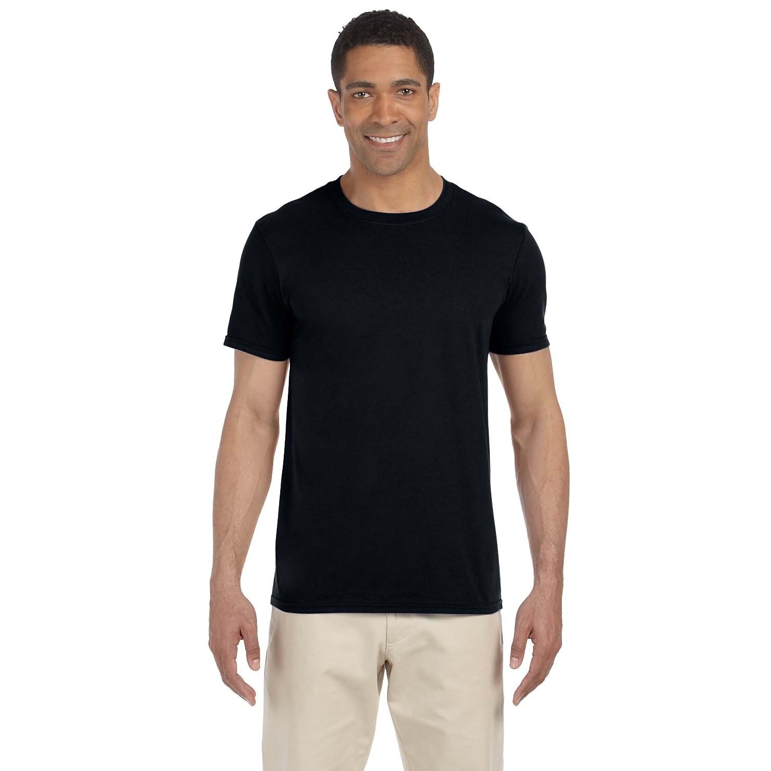 Gildan Mens Black Softstyle Undershirts (pack Of 9)