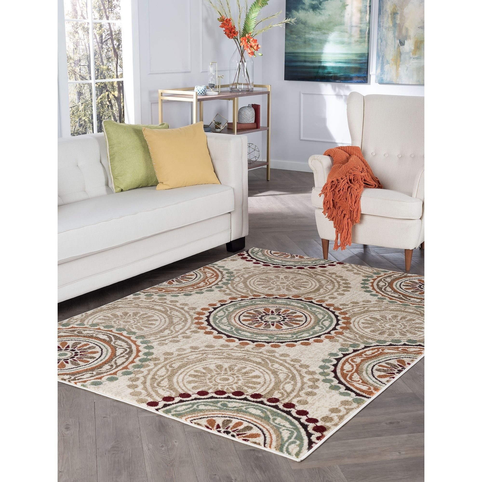 Decora Ivory Transitional Area Rug