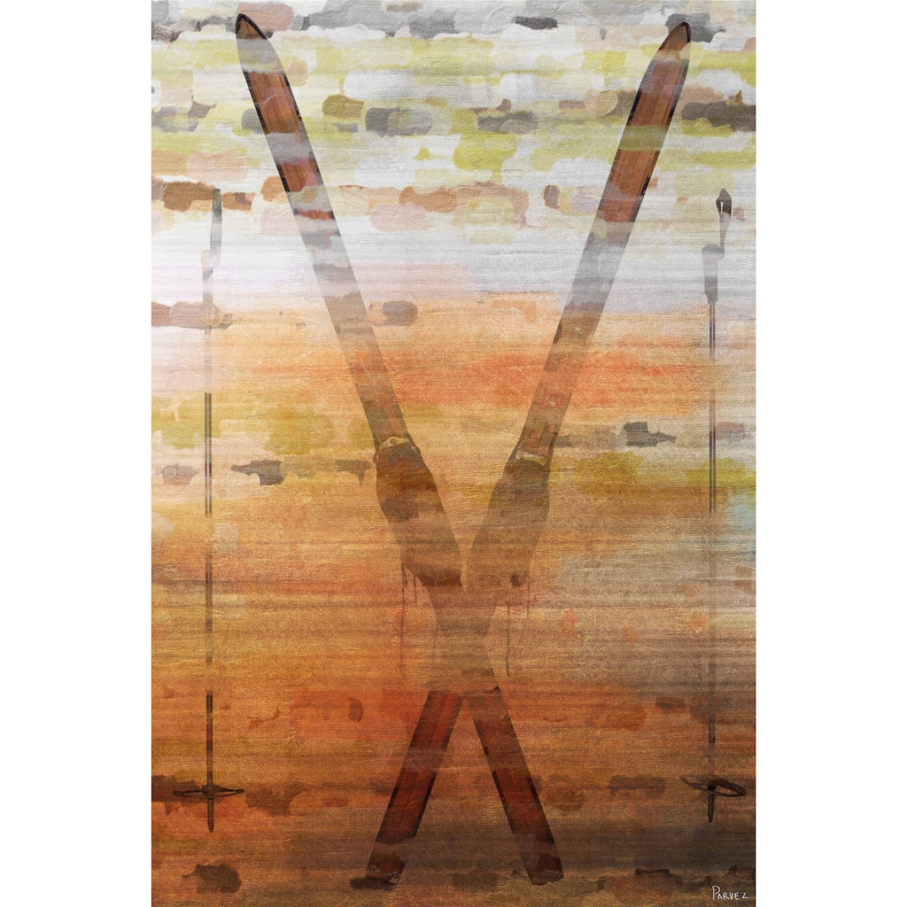 Marmont Hill Art Collective 'Vintage Skis' Canvas Art - Multi-Color