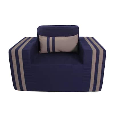 Softblock Kids' Navy Indoor/Outdoor Foam Chair