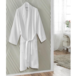 Salbakos Spa White Turkish Cotton Bath Robe - Free Shipping On Orders ...