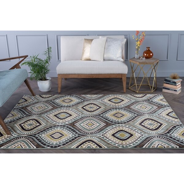 Alise Caprice Seafoam Contemporary Area Rug (7'10 x 10'3)