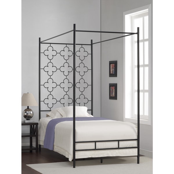 Shop The Curated Nomad Quatrefoil Twin Canopy Bed - Free ...