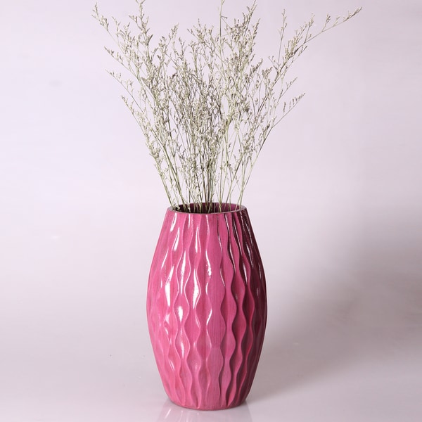 Decorative Purple 12-inch Wooden Vase. Opens flyout.