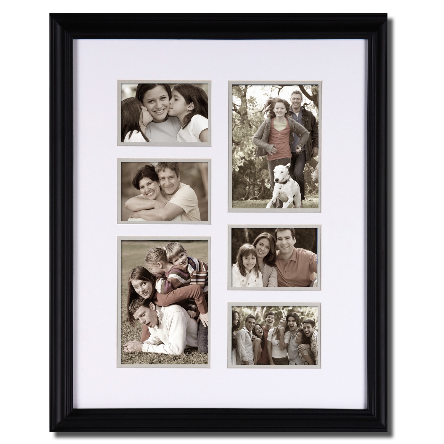 Adeco Adeco 6 opening Bulletin Board Style Picture Frame Black Size 5x7