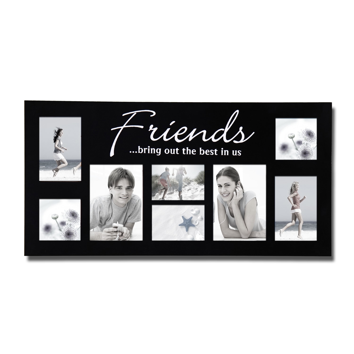 Adeco Adeco 8 opening Friends Bring Out The Best In Us Picture Frame Black Size 4x6