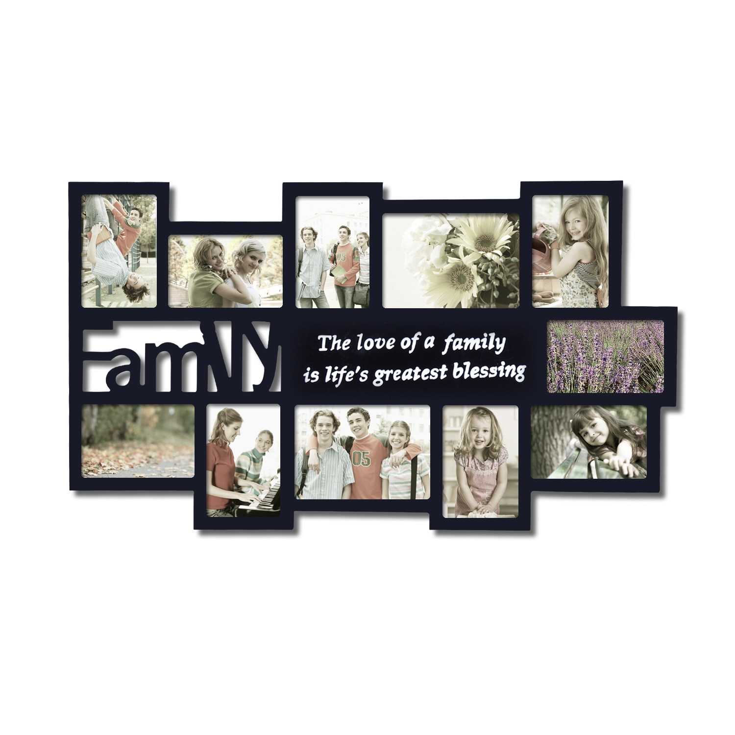 6 pcs - 5x7 inch, 1 pcs - 8x10 inch Black Set of 7,Wall Hanging Moms'creations Collage Photo Frames