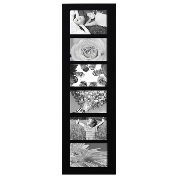 Shop Adeco Decorative Black Wood Wall Hanging 4x6 Photo Frame Collage ...