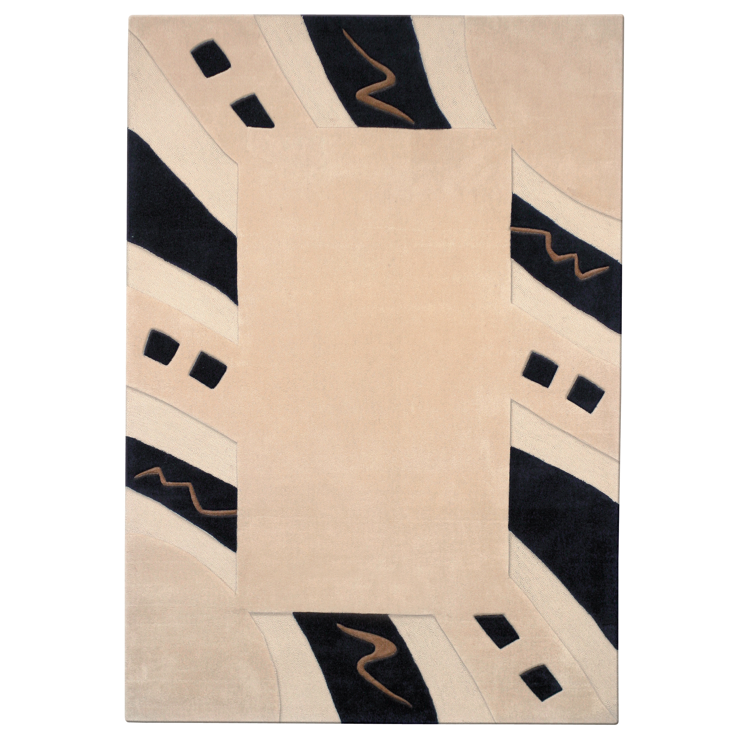 Mystique Abstract Border Rug (5.3 X 7.7)