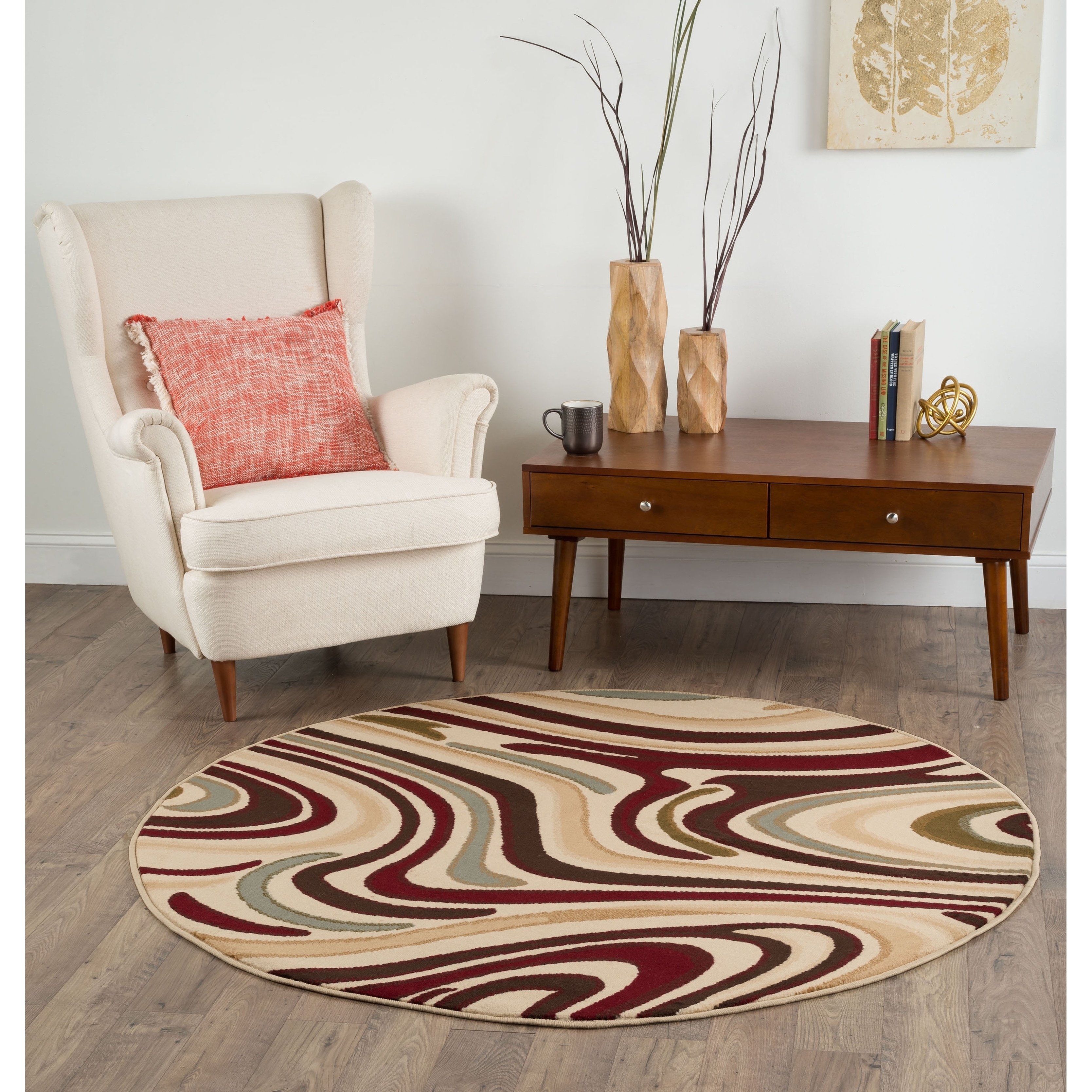 Lagoon Multi Contemporary Area Rug (710 Round)