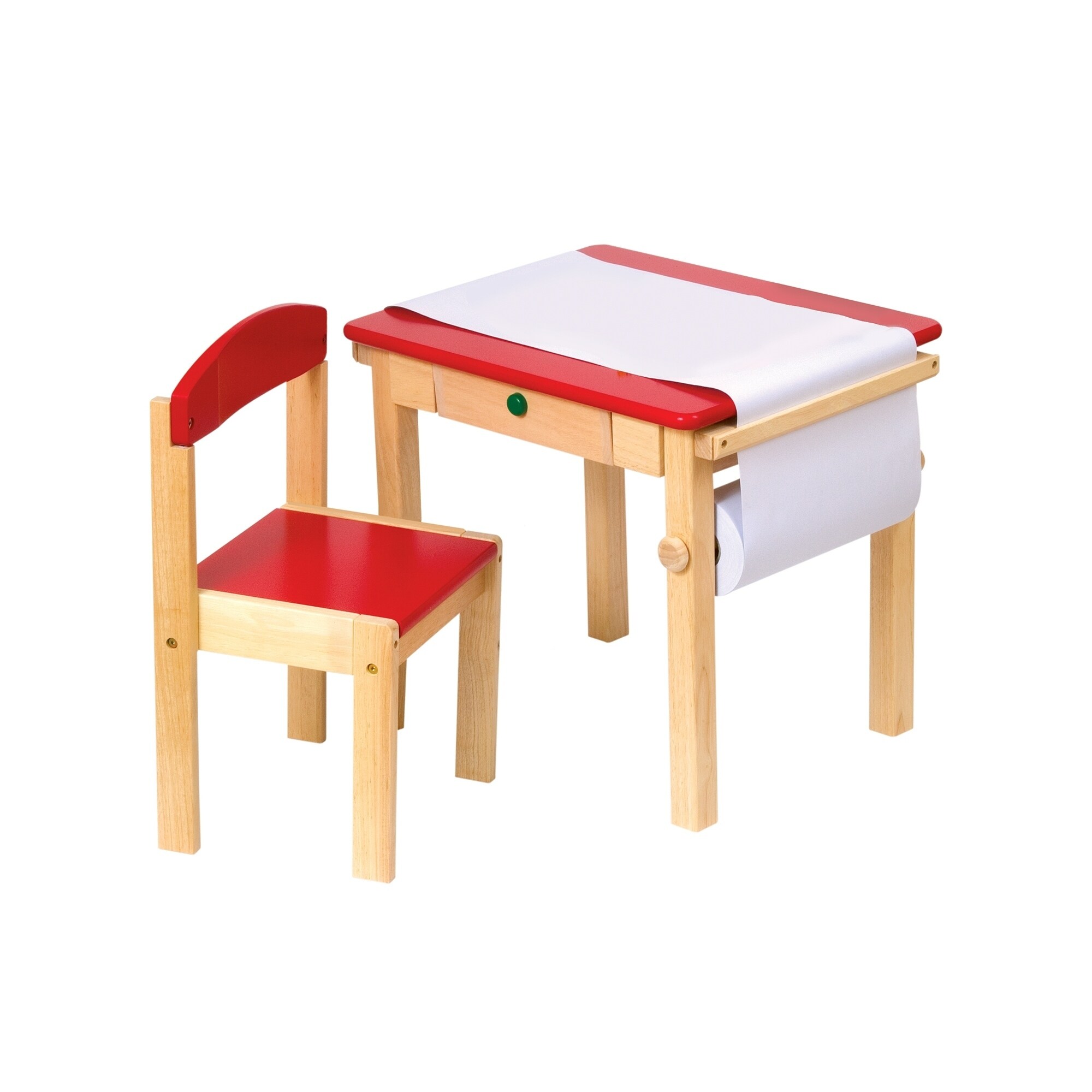 Shop Guidecraft Red Art Desk And Chair Set Free Shipping Today