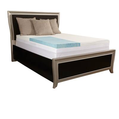 Simmons Curv Supreme 4-inch Gel Memory Foam Mattress Topper with Waterproof Cover