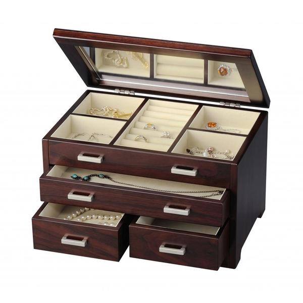 Shop Glamourous Gina Deep Brown Jewelry Box Free Shipping Today