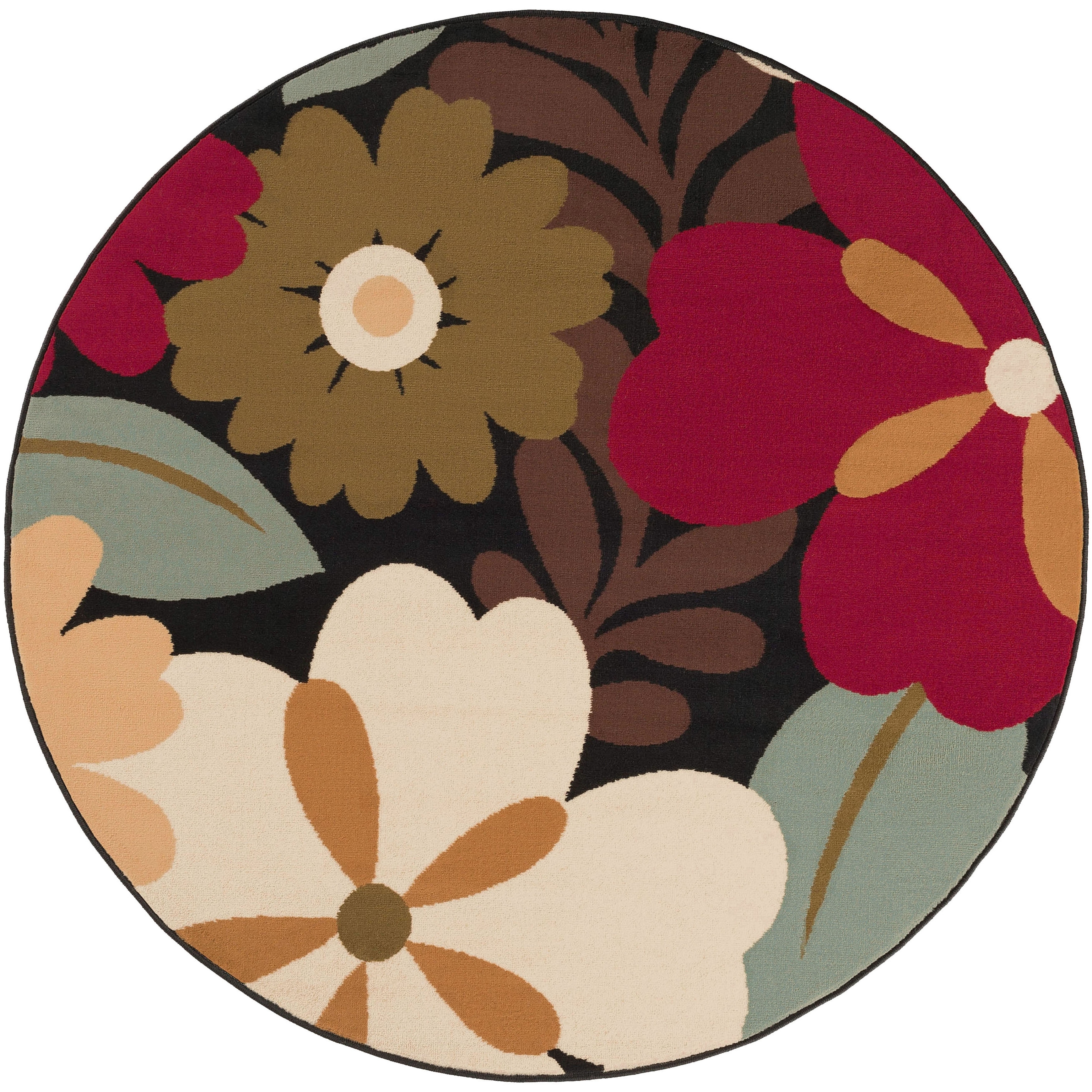 Lagoon Multi Contemporary Area Rug (53 Round)