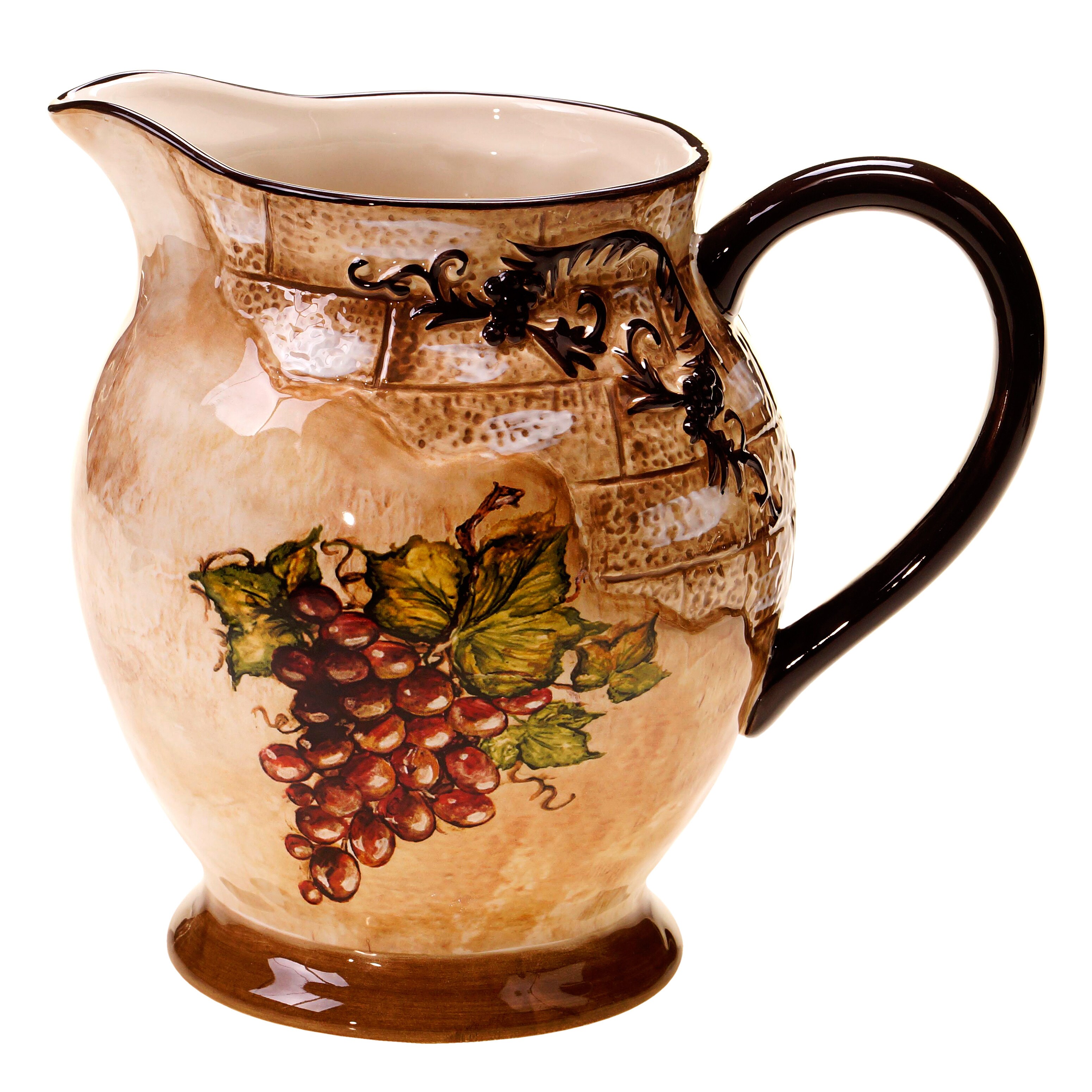 Tuscan Ceramic Small Pitcher, Multiple Colors, Made in Italy