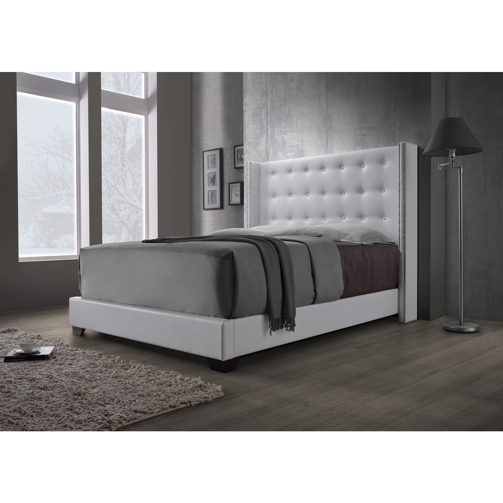 Dg Casa Savoy Wingback White Bed