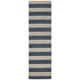 preview thumbnail 12 of 25, Nourison Area Rug Contains Latex - Dark Blue - 2' 3" x 8' - Runner/Indoor/Handmade - Runner - Hand-Tufted - Stripe - 0.51 - 0.75 inch - 8' Runner - Wool - Beige