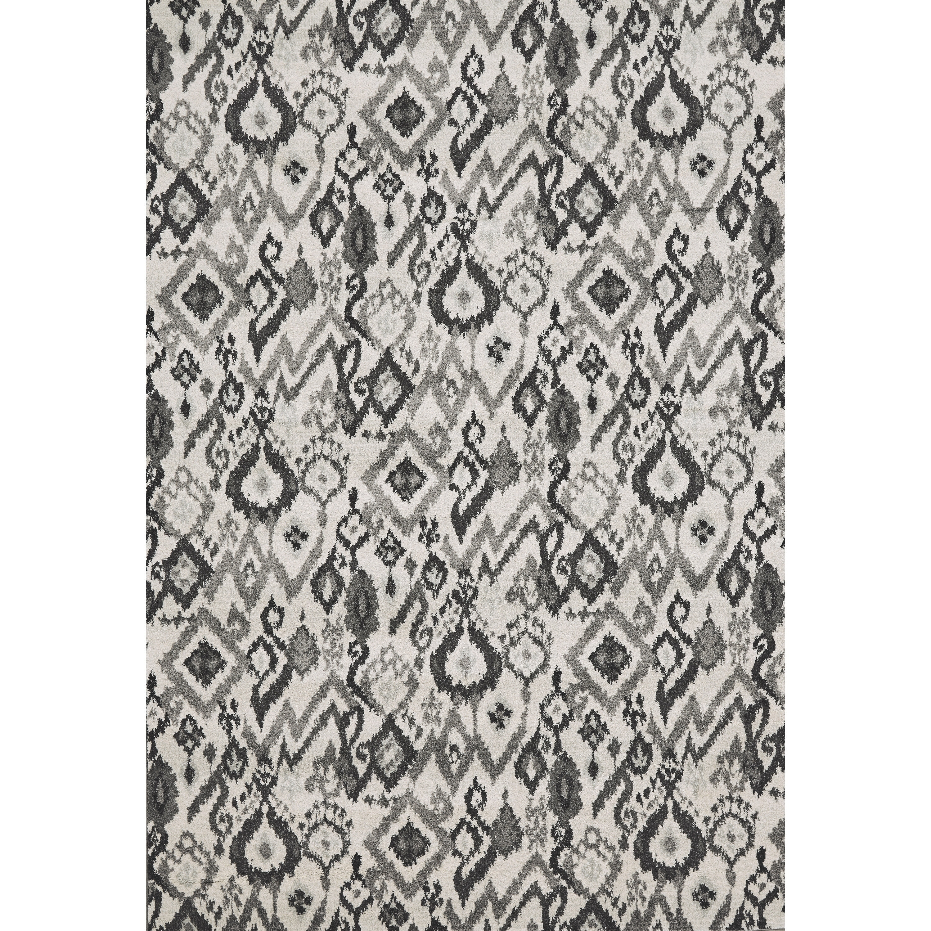 Mida Grey Ikat Polypropylene Rug (8x11)