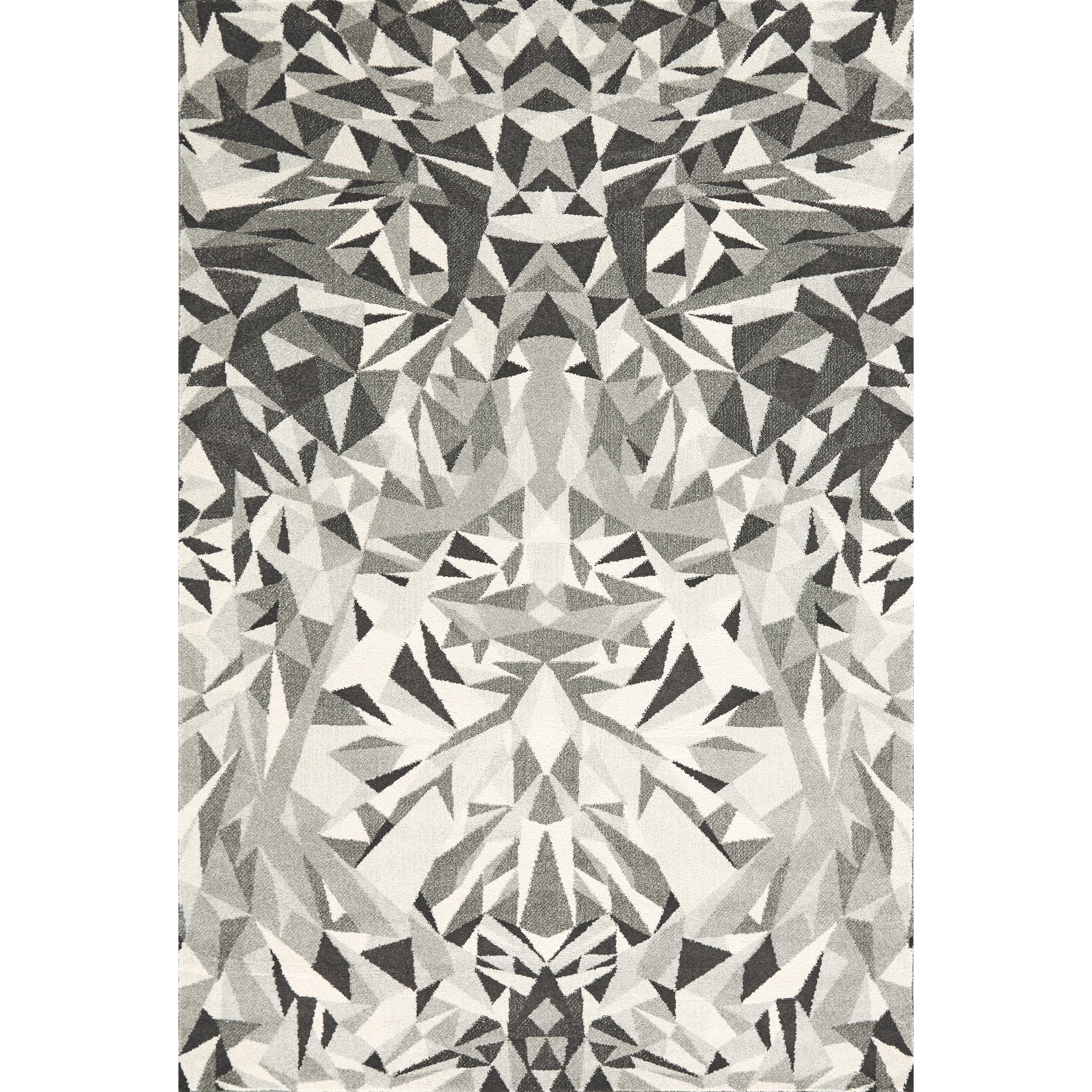 Mida Grey Abstract Polypropylene Rug (8x11)