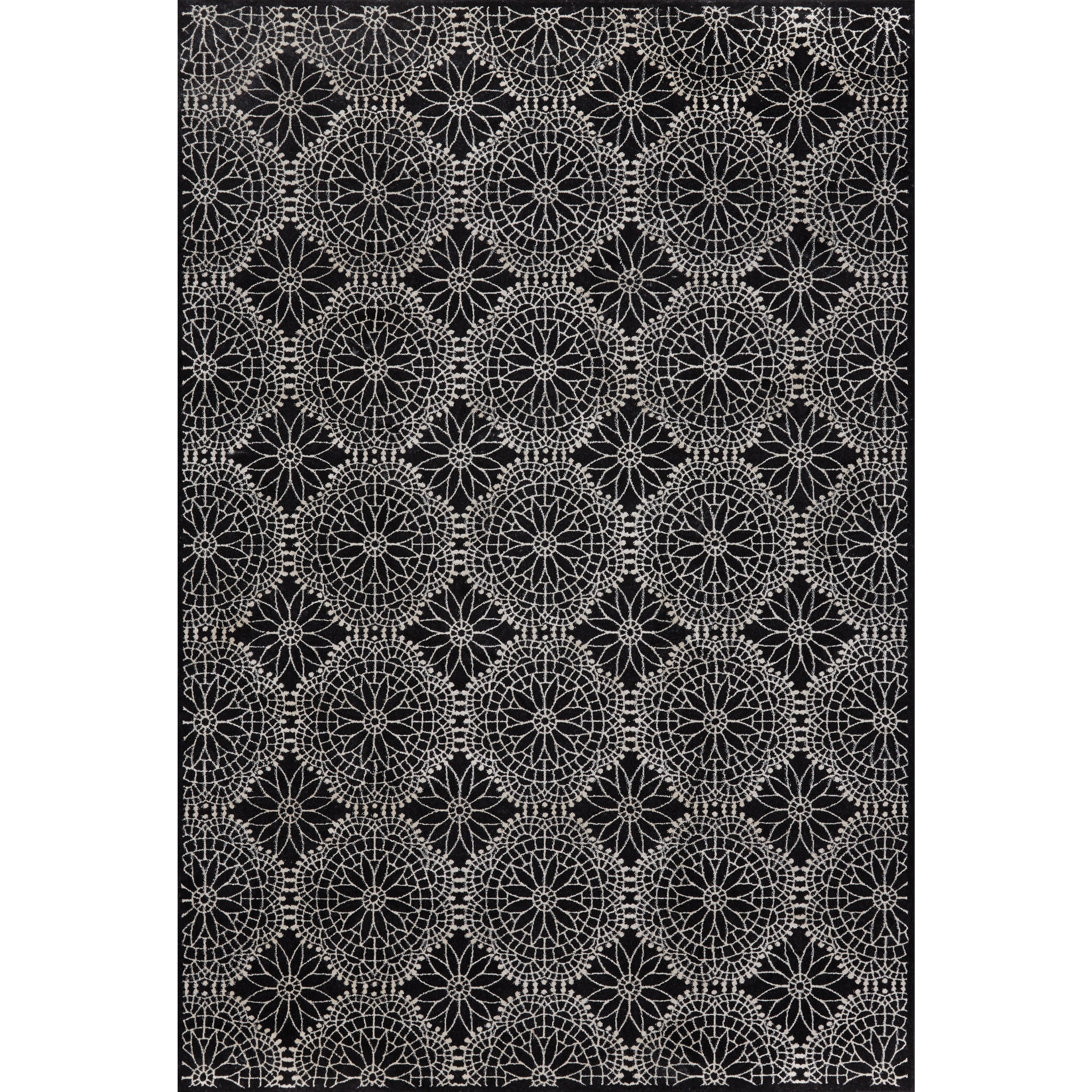 Settat Black/ Ecru Graphic Wool Area Rug (710x11)